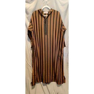 ALKANING Moroccan Men Clothing Djellaba Hand made Brown & Black 58
